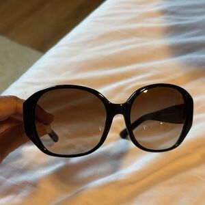 Tory Burch Black and Brown Oversized Sunglasses